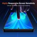 2 Pack HD Screen Protector for Samsung Galaxy S25 Ultra, High Definition Clarity Protective Film, 100% Fingerprint Unlock, 9h+ Tempered Glass, Automatic Dust Removal, Military-Grade Protection