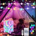 Smart Star Fairy Lights Plug in, 33Ft 16 Million Color Changing String Lights RGB Built in Chip APP & Remote Control DIY Music Sync Twinkle Light for Bedroom Christmas Decoration Christmas Gift