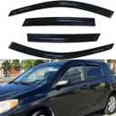 4pcs Side Window Wind Deflectors,Outside Mount Shade Sun rain Guards,Dark Smoke Visors for 2003-2008 Toyota Matrix E130 / Pontiac Vibe 94455