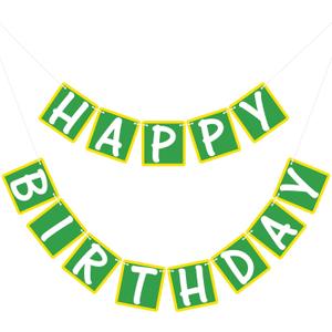 Breling Street Theme Birthday Party Decorations Pre-strung Friend Birthday Banner for Cartoon Street Theme Hanging Decorations for Boys Girls Friend(Bright Style)