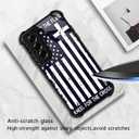 Compatible with Samsung Galaxy S21 FE Case,American Flag Cross Amazing Pattern Design Shockproof Anti-Scratch Hard PC Back Case for Samsung Galaxy S21 FE Case