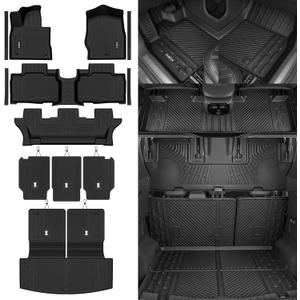 Naibeve Floor Mats for 2020-2027 Ford Explorer 7 Seats 2nd Row Bench Seat