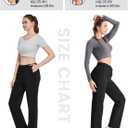SPECIALMAGIC Women Yoga Sweatpants Pajama Wide Leg Cotton Drawstring Lounge Pants Leisure (Black, XXL)