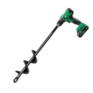 Garden Auger Drill Bit for Planting 1.6x9in, Ground Earth Spiral Auger Drill for 3/8" Hex Drive, Yard Auger for Bulbs, Flowers & Bedding Digging, Planter Tool (Black)