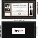 VIOLABBEY Black Diploma Frame with Tassel Holder for 8.5x11 Certificates Document and 4x6 Graduation Pictures, College Degree Frame for Wall Mounted (Black Gold Double Mat)