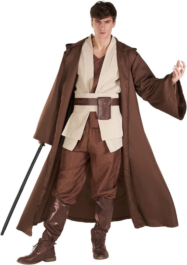 Morph Star Fantasy Hooded Robe Costume For Men - Space Cosplay Tunic Cloak For Halloween Parties And Events (Large)