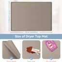 Garolue Washer and Dryer Covers for the Top, 23.6'' x 19.7'' Silicone Rubber Mat for Laudry Machine & Dryer,Non-slip Heavy Duty Waterproof Washable Top Protector Mat Pad for Laundry & Kitchen,Apricot