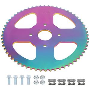 60 Tooth Sprocket 420 Chain 40mm Bore Replacement for Coleman Mini Bike CT200U BT200X CT200U-EX Baja Warrior Heat TrailMaster MB200 Axis M200 Predator 212 196cc 200cc 6.5HP Engine Go Kart Parts