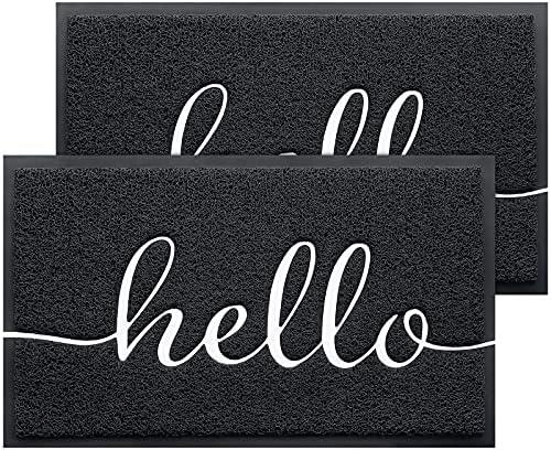 BeneathYourFeet Door Mat Indoor Outdoor Doormat Multiple-use Welcome Mats for Front Door Easy to Clean Garage Floor Mat Durable Wear-Resistant Rugs for Outside Entry(36"x24",Black)