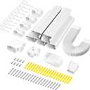 Mini Split Line Set Cover: 4 W 10 Ft Decorative PVC LineSet Cover for Mini Split Air Conditioner, HVAC, Central AC & Heat Pump Systems, Perfect for Outside Use