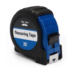 Mr. Pen 25-Foot Dark Blue Steel Tape Measure, Easy Read, Locking Mechanism, Ideal for Construction & DIY Projects