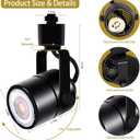 GU10 LED Black Track Lighting Complete Kit, 3000K Warm White, 12 Packs GU10 Dimmable Ceiling Spotlight Fixture with 13.12ft H Type Track Rails, Replaceable 10W LED Bulbs for Home