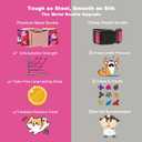 Maca Bates Valentine's Day Dog Collar with Fancy Bow for Medium Girl Boy Dogs,Tiedyed Love Hearts Pattern,Adjustable Durable Soft Valentine Gift for Female Male Puppy