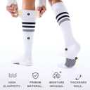 CS CELERSPORT 2/3 Pairs Soccer Softball Socks for Youth Kids, Men and Women Multi-sport Socks (XX-Small, White(3 Pack))