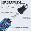 Nose Hair Trimmers for MenRechargeable Hair Trimmer 3 in 1 Painless Multifunctional Ear and Nose Hair Trimmer with IPX7 Waterproof Dual Edge Blades (Ink Black)