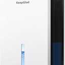 KeepGlad Dehumidifier, 98OZ Dehumidifiers for Home(1000sq.ft), Humidity Display Dehumidifier for Basement Bathroom Bedroom, Auto Shut Off, Washable Filter, Drain Hose, Timer, 7 Ambient Lights, White