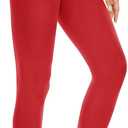 Tights for Women, 80D Semi Opaque High Waisted Pantyhose, Footed Run Resistant Dance Tights Stockings (Red, XXXL)