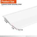 Elvone Garage Door Seal Top and Sides, 40 FT Universal TPE Weather Stripping Garage Door Trim Seal Weatherproofing Garage Door Seals with Nails and Lids in White