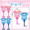 YLOLUL 50 Pcs Gender Reveal Party Favors Plastic Decorative Handheld Fans Boy or Girl Gender Reveal Hand Fans Baby Shower Favors Pink Blue Gender Reveal Decor Game