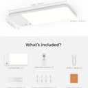 FULEN 2 Pack Rechargeable Motion Sensor Ceiling Light Upgraded, Cordless Closet Light with 12000mAh Battery, LED Shower Light for Bathroom,Pantry,Porch,Garage,3000K/4500K/6000K, Remote Control