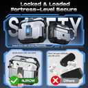 for AirPods Pro 2 Case Cover [Safety Lock] [Magnetic One-Click Open] [Military Shockproof Armor] Double Rugged Outdoor Wireless Charging Case for AirPods Pro 2nd Generation with Keychain, Silver