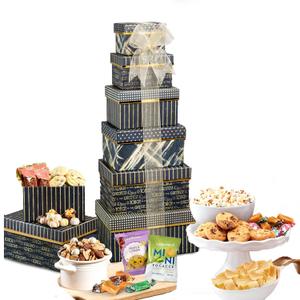 Broadway Basketeers ultimate happy birthday gourmet gift tower