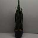 Artificial Snake Plant  28in Faux Sansevieria Plants, Fake Floor Plant for Indoor Outdoor, Front Porch Patio Home Office Decor, Mother-in-Laws Tongue, Green 1Pcs