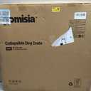 ZOMISIA 36 Inch Collapsible Dog Crate for Large Dogs - Portable Dog Travel Crate Soft Sided with Breathable Mesh Windows, Foldable Dog Kennel for Indoor and Outdoor, Grey