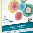 PrintWorks Pastel Cardstock 8.5" x 11" - 50 Sheets - 5 Assorted Pastel Colors - Ideal for School & Craft Projects - 67 lb/147 gsm - Made in the USA - SFI Certified (00684) (Single)
