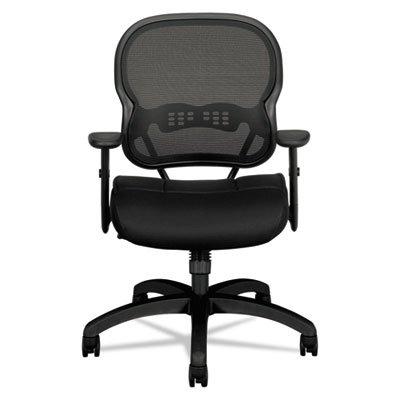 HON Basyx Wave HVL712 Mid-Back Mesh Task Chair, Black