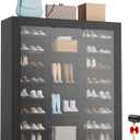 9-Tier Large Tall Shoe Rack with Covers 40-46 Pairs, Sneaker Rack Organizer Shoes Cabinet Closed Shelves Shoe Stand Holder for Garage Bedroom, Zapateras Organizer for Shoes 50 Pares