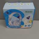 iClever BTH12 Kids Bluetooth Headphones,Colorful LED Lights,74/85dBA Safe Volume,85H Playtime,Bluetooth 5.2,Over Ear Headphones Builtin Mic for iPad/Tablet/Airplane,Blossom Pink