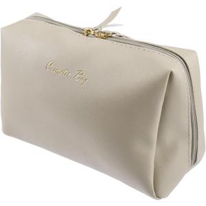 VOCOSTE 1 Pc Women Portable Large Makeup Bag for Vacation Camping Travel Bathing Khaki