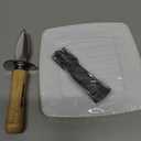 Hurricane 1470 3" Oyster/Clam Knife And 6 Smoll Plastic Plates With 6 Smoll Forks