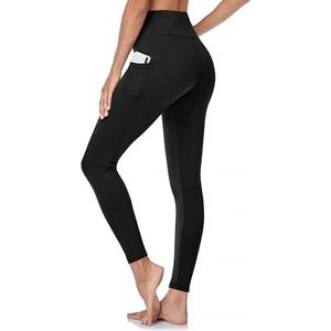 GAYHAY Leggings with Pockets for Women - High Waisted Tummy Control Workout Yoga Pants for Gym Running L/XL