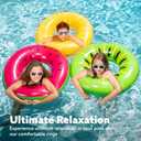 JOYIN Inflatable Swim Tube Raft (3 pack) with Summer Fruits Painting, Pool Toys for Swimming Pool Party Decorations