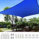 Quictent 24X24FT 185 GSM HDPE Square Sun Shade Sail Canopy 98% Sun Block Outdoor Patio Garden with Hardware Kit