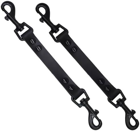 DORUI Dog Safety Clip for Prong Collar, Waterproof Leash Backup Clip Connector, Dual Clasps Rotating Buckle for Pinch Collar (1 Pcs)