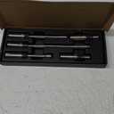 DURATECH 5PCS Swivel Magnetic Spark Plug Socket Set, 3/8" Drive Thin Wall Socket Includes 5/8" x 4", 5/8" x 8" and 5/8" x 11" 6-Point, 9/16" x 6" and 14mm x 4" 12-Point, Magnetic Core, Cr-V Steel Made