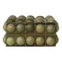 Creative Co-Op Handmade Marbled Resin Bobbin Box, Green