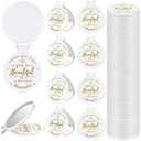 36 Pcs 2.76 Inch Inspirational Compact Mirror Bulk Party Favors Purse Small Mirror Pocket Mini Gifts for Women Adult Coworker Mother's Day Teacher Graduation Friends (White)