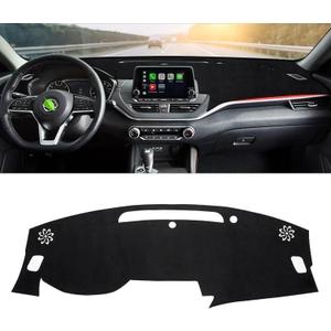 Altima Dash Cover - Fits for Nissan Altima 2019-2025 2026 (L34 Body Code, Without HUD), Dashboard Cover Mat for Altima Accessories, Non-Slip Silicone Back (Not for 12 inch Display Screen)