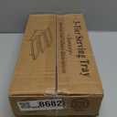 3-Tier Melamine Serving Tray Set, 14"x7" Platters for Serving Food, White Reusable Trays with Black Metal Display Stand for Cupcakes, Serving Food, Dessert, Fruit, Cookie, Black