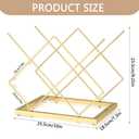 Urban Deco Gold Wine Rack Small Countertop for Cabinets – 5 Wine Holder Countertop Stylish and Compact Small Wine Racks