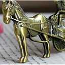 YONGYAN Retro Carriage 3.5x5 Inch Picture Frame Desktop Home Decoration Anniversary Photo Frame Display for Beloved (Copper)