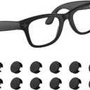 20 Pack Low-Tack Precision LED Light Blocking Stickers for Ray-Ban Meta Wayfarer, Skyler & Headliner (Gen 2) & Oakley Meta HSTN Smart Glasses Accessories, Removable Blackout Camera Light Covers,