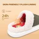 XIXITIAO Christmas Slippers Memory Foam Slippers for Women Warm House Slippers for Woman Cozy Fuzzy Bedroom Home Shoes for Indoor (4-5 Women/3-4 Men, Tree(green))
