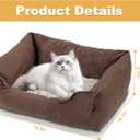 Dog Bed for Small and Mini Medium Dog,Cat Beds for Indoor Cats,Pet Bed for Puppy (Brown, Small)