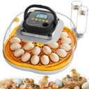 25 Egg Incubators for Hatching Eggs, Spacious Interior with Protective Wall, Top Handle, Automatic Egg Turning, Smart Lockdown Mode, Incubation Day, Auto Water Refill, for Chicken, Quail & Duck Eggs
