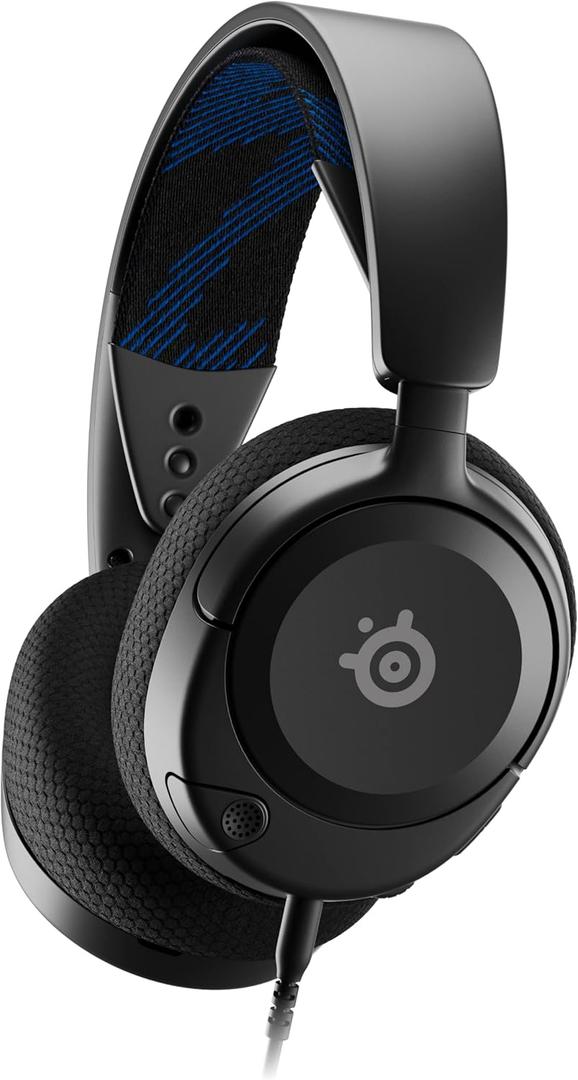 SteelSeries New Arctis Nova 1P Multi-System Gaming wired Headset — Hi-Fi Drivers — 360° Spatial Audio — Comfort Design — Durable — Lightweight—Noise-Cancelling Mic — PS5/ PS4, PC, Xbox, Switch - Black